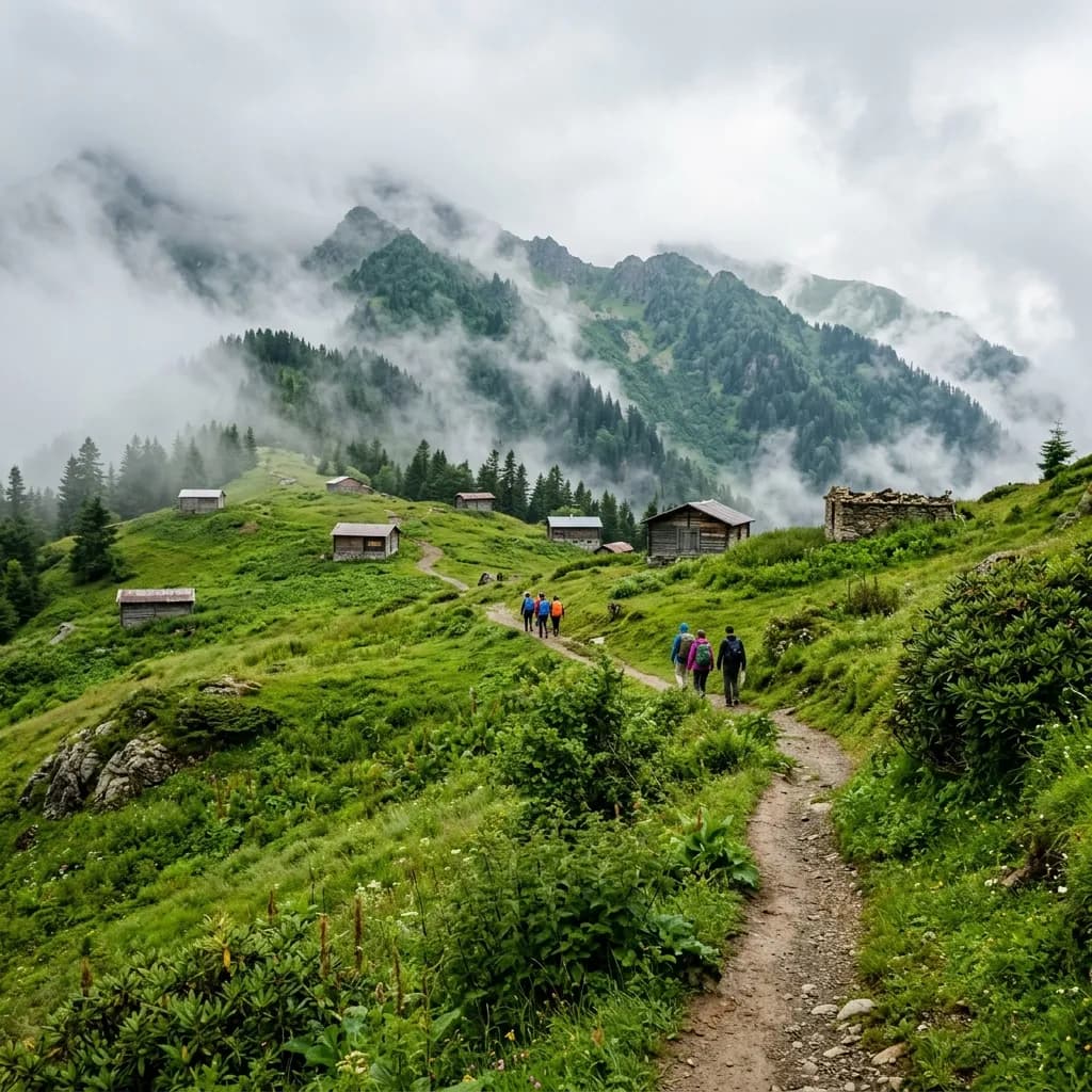 Karadeniz yaylalarında yürüyüş: sis, çay ve doğa