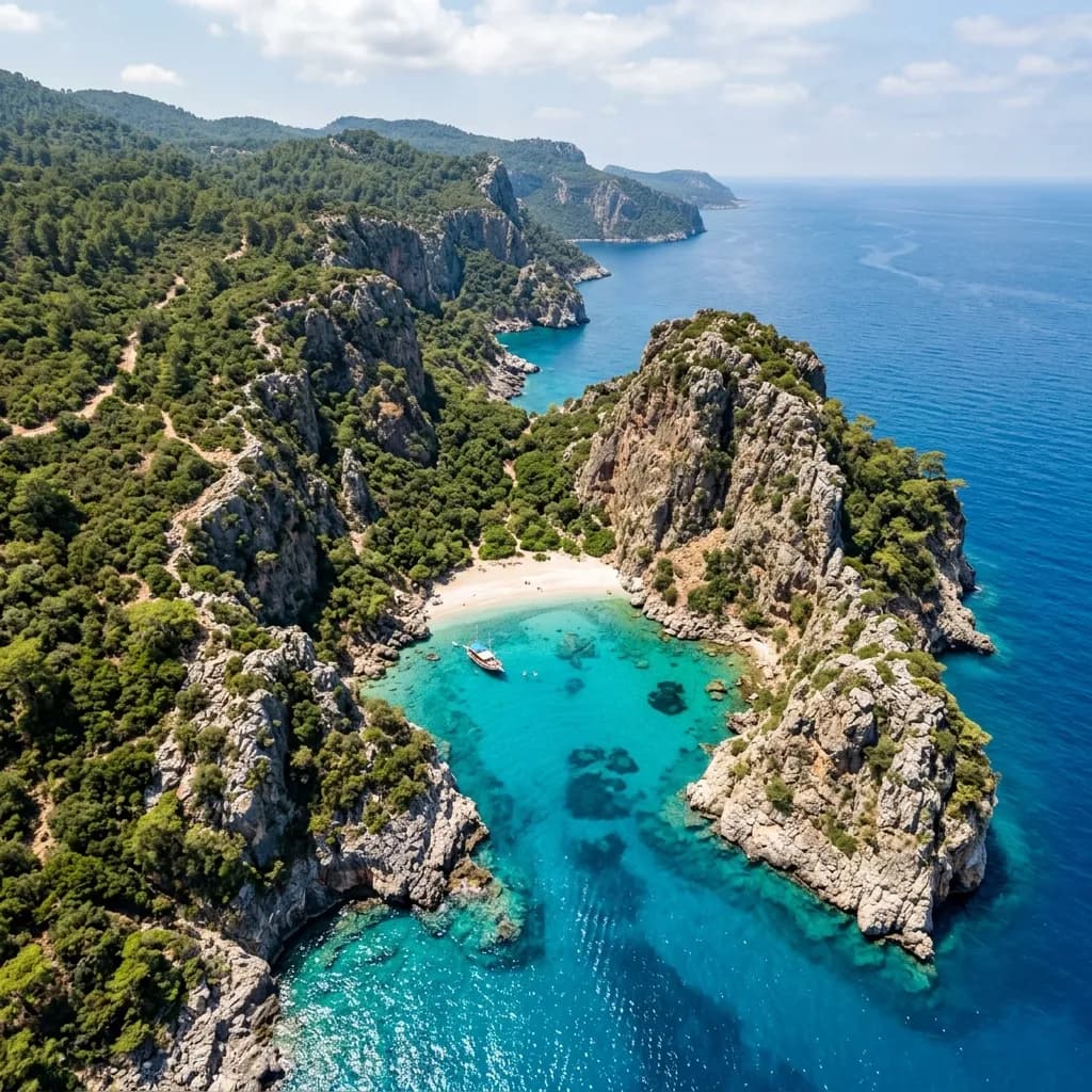 Antalya kıyılarında gizli koylar ve sakin plajlar